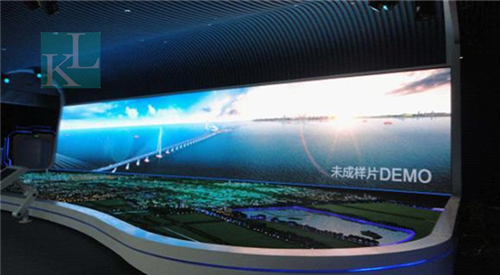 宁波杭州湾规划馆室内P7.62全彩LED显示屏110㎡